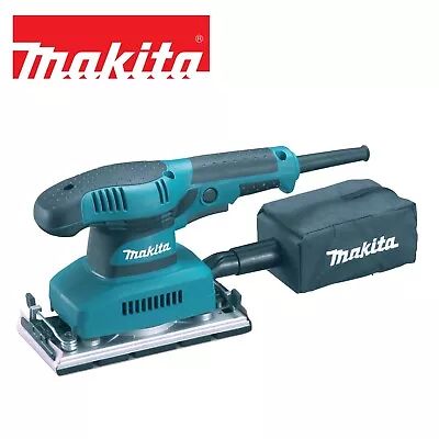 Makita BO3710 1/3 Sheet Orbital Sander Built In Dust Collection Ergonomic Body • £59.95