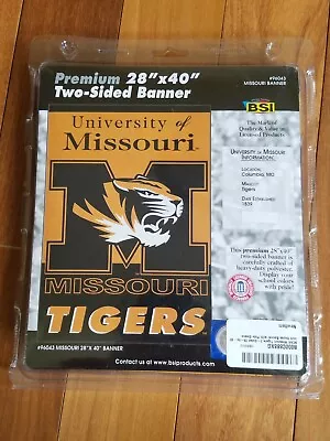 University Of Missouri Tigers NCAA Team 28 X40  Two-Sided Banner Flag BSI #96043 • $4.50