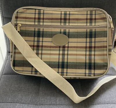 Bag Tartan Plaid Check 2 Compartments Removable Strap Modern Work Casual Y2K • £2.99