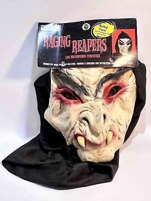 Vintage 2001 Raging Reapers Halloween Mask Netted Eyes Adult • $29.70