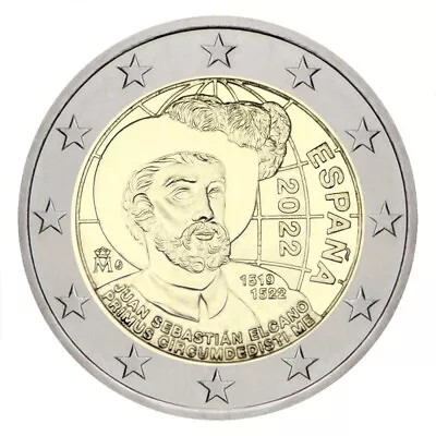 Spain 2022 Circumnavigation 2 Euro Coin. UNC From Bank Roll • $5.25