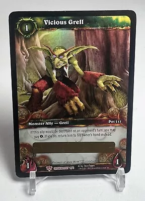 Vicious Grell World Of Warcraft Crown Loot Card LP Unscratched Unused Wow Tcg • $14.99