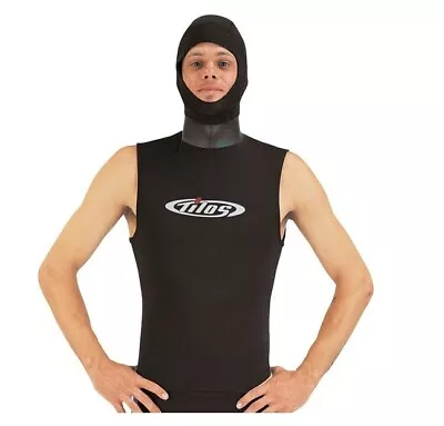 New Men's Tilos 5/3mm SuperStretch Hooded Vest For Scuba Diving XL • $129.95