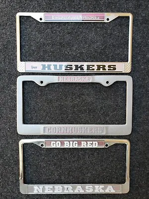 Lot Nebraska University Big Red Vanity License Plate Frame Tag Sign USA Huskers • $17.95