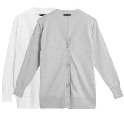 £11.99 • Buy Ex M&S Cotton Rich Ladies  V-Neck Cardigan Button Up Cardi Knitted Sweater P14