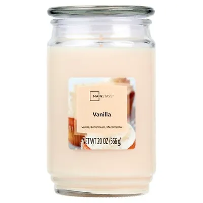 (FAST SHIP FROM USA) Vanilla Scented Single-Wick Large Glass Jar Candle 20 Oz • $10.99