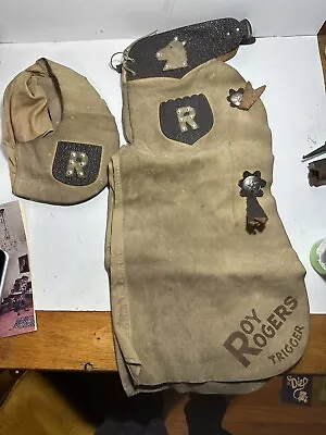 1940s Vintage Roy Rogers And Trigger Kids Cowboy Chaps/vest Rare 1940s • $120