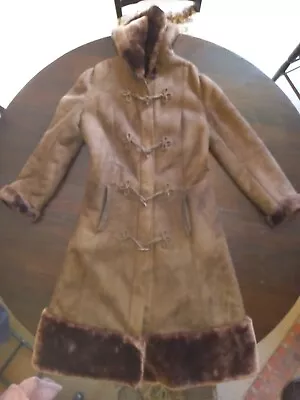 £160 • Buy Brown Sheepskin Hooded Coat