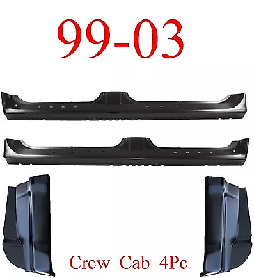 99 03 Ford Crew Cab 4Pc Extended Rocker & Cab Corner 4 Door F150 Super Crew • $349