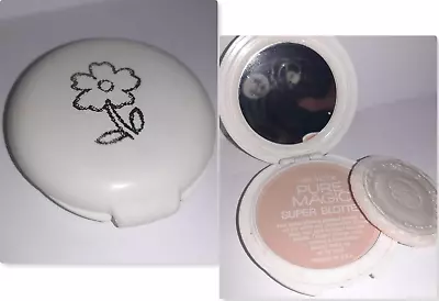 Vtg Max Factor PURE MAGIC Super Blotter BEIGE BLUSH Unused Compact 60s Flower • $20