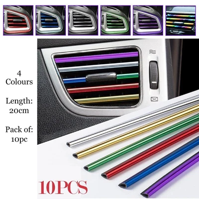 £2.98 • Buy 10x Car Air Conditioner Outlet Vent Grille Decor U Shape Molding Trim Strip UK