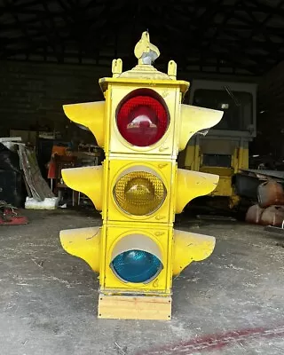 Vintage 4 Way Traffic Signal Light Red Green Yellow • $3500