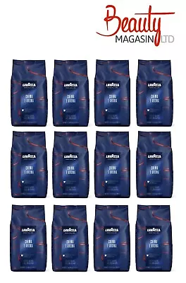 12 X LavAzza Crema E Aroma Coffee Beans Super Roast1kg/2.2lb Bags (Pack Of 12) • £124.99