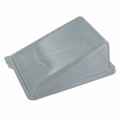 50 X Clear Cake Slice Box Container Hinged Wedge Deli Takeaway Great Display • £11.50