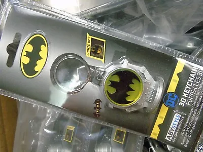 1 Batman 3D Bat Signal Light Lighted Keychain Key Chain Keyring Car Truck • $9.95