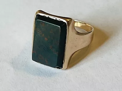 Antique 14K ROSE GOLD BLOODSTONE RING 4.9 Grams SIZE 7 • $400