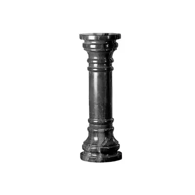 40  Solid Black Marble Column Pedestal For Home Display Of Bust Plants Etc • $799