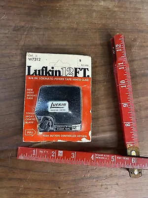 NICE Vintage Lufkin Lokmatic-W7312 Tape Measure 12 Ft. Foot MADE IN USA New Old • $19.72