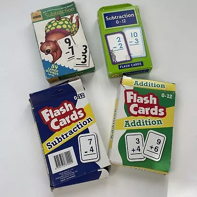 4 Packs Math Flash Cards Addition And Subtraction • $4.99