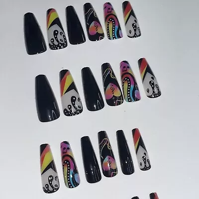 24 Piece Short False Nail ~ Music Notes ~ Cute Press On Nails • $10