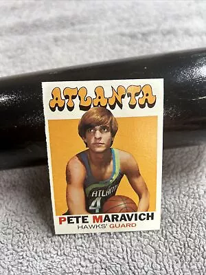 1971-72 TOPPS Basketball Card #55 PETE MARAVICH EX-NM HAWKS Pistol Pete 2nd Year • $79.99
