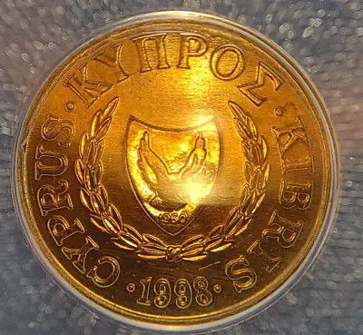 1998 Cyprus 1 Cent Graded MS65 Highest And Only Graded Coin By ANACS! • $36.33