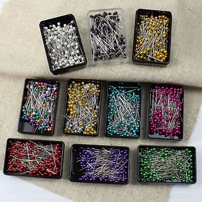 £3.15 • Buy 144 Pearl Head Pins 10 Coloured Options For Dressmaking Craft Sewing & Florists