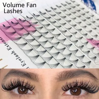 $4.76 • Buy Faux Mink Eyelashes Extension Premade Russian Volume Fans Natural Long Lash