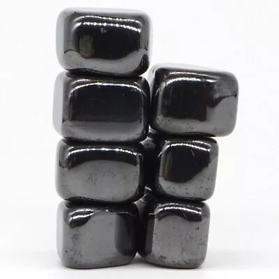 7pc Black Lodestone Magnetite Tumbled Stone Wicca Healing Reiki Health Massage • $8.99