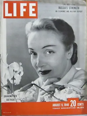 Life Magazine - August 9 1948; Marlene Dietrich • $7.95