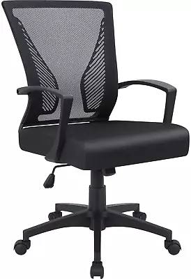 Office Chair Mid Back Swivel Lumbar Support Desk Chair Computer Ergonomic • $58.97
