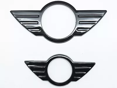 Front&Rear Glossy Black Emblem Badges Cover For Mini Cooper R50 R52 R53 R58 R59 • $29.99