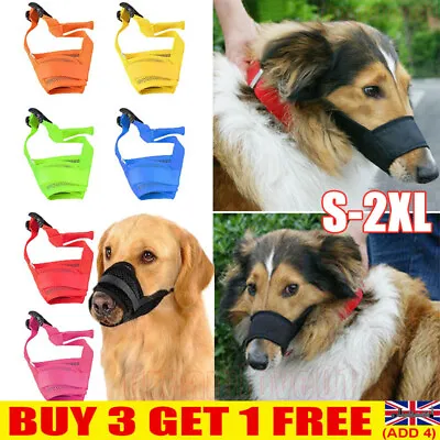 £2.59 • Buy Dog Pet Puppy Mesh Safety Mouth Mask,Adjustable  Anti-Barking  Biting  Groom.