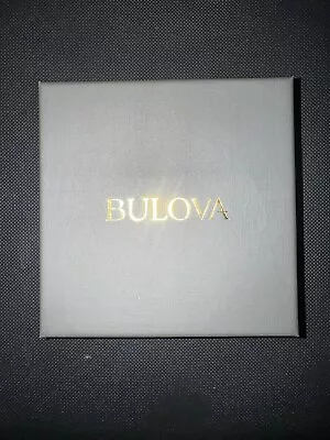 Bulova Classic Mens Black Double Wrap Leather Bracelet Silver 7.5  To 8  J96B018 • $85