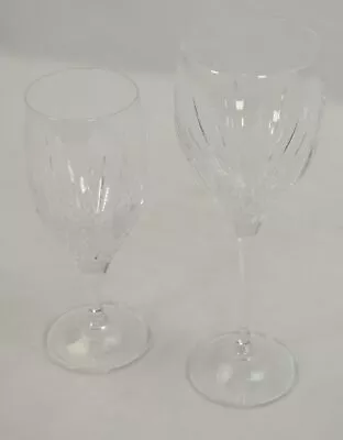 Vintage Mikasa Artic Lights Lead Crystal Champagne Flutes Pair Glass • $67.92