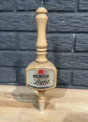 Michelob Light Beer Tap Handle Wooden 3-Sided 12” Man Cave Bar Collectible • $23.15