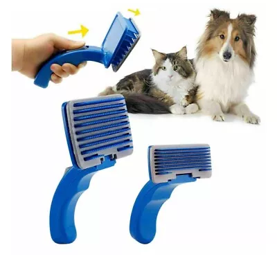 Self Cleaning Hair Removal Pet Brush Remove Fur Dog Cat Shedding • £6.77