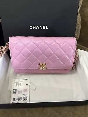 Chanel 23P Pink Lilac Wallet On Chain WOC • $4000