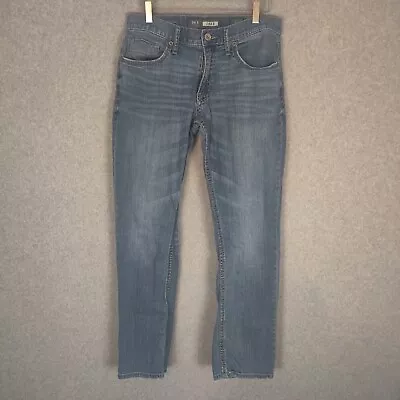 BKE Jake Denim Jeans Mens 32 Solid Blue Straight Leg Light Wash • $27.99