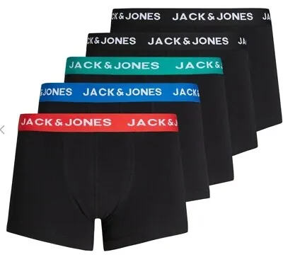 Jack & Jones Mens Trunks 5 Pack Size Small RRP £35 • £13.99