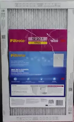 4 Pack Filtrete Ultra Allergen 2X Bacteria And Virus Filter ~ 12x20x1 ~ 1600 MPR • $27.87