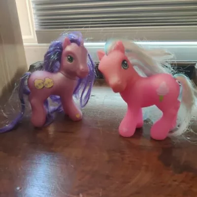 MLP G3 2002 Hasbro My Little Pony Cotton Candy Pink & Kimono Celebration Purple • $10