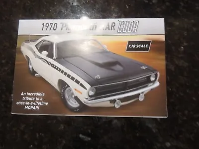 Danbury Mint 1970 Plymouth Aar Cuda Brochure 1/18 Scale • $11