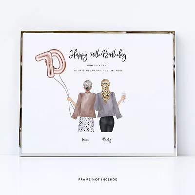 Any Age Happy 70th Birthday Personalised Thoughtful Gift For Mum And Nanny • £8.99