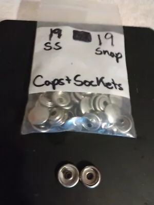 DOT* Stainless Steel Snap Fasteners Cap And Socket Kit 19 Sets - Marine Canvas  • $10
