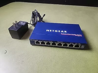 NETGEAR GS108 8 Port Gigabit Ethernet Switch K3 • $19.99