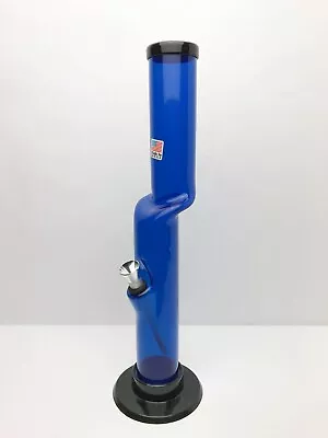 Acrylic 12  Inch Tall Blue Offset (Ice Catcher) Straight HOOKAH WATER PIPE • £24.06