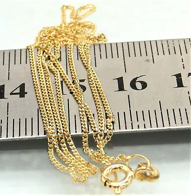 9ct Gold Chain Curb Chain Solid 9 Carat Yellow Gold 20 Inch New • £99.94