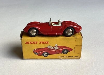 £29.99 • Buy FRENCH DINKY No.22A - MASERATI SPORT 2000, Dark Red + ORIGINAL BOX (1958-1959)