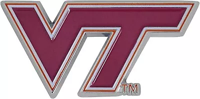 Virginia Tech Hokies Premium Solid Metal Raised Auto Emblem Team Color... • $15.79